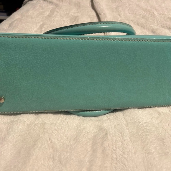 Kate Spade Tiffany Blue Leather Wellesley Rachelle Satchel - Picture 5 of 7